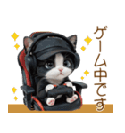 可愛いハチワレ猫 ずっと使える日常 敬語（個別スタンプ：27）