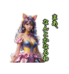 仮装女子_猫耳アイドル（関西弁）編（個別スタンプ：3）