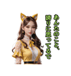 仮装女子_猫耳アイドル（関西弁）編（個別スタンプ：14）