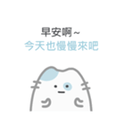 ゆる猫、きょうも平常運転です｜台湾語（個別スタンプ：1）