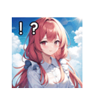 青空雲と女子（個別スタンプ：17）