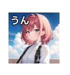 青空雲と女子（個別スタンプ：38）