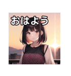 夕焼け空と女子（個別スタンプ：6）
