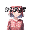 花々柄女子（個別スタンプ：3）