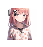 花々柄女子（個別スタンプ：17）