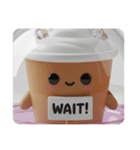 アイスコーヒーカプセルトイ(四角型)（個別スタンプ：1）