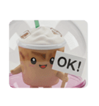 アイスコーヒーカプセルトイ(四角型)（個別スタンプ：4）