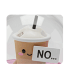 アイスコーヒーカプセルトイ(四角型)（個別スタンプ：6）