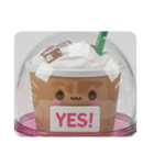 アイスコーヒーカプセルトイ(四角型)（個別スタンプ：8）