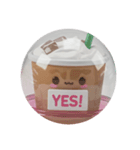 アイスコーヒーカプセルトイ(丸型)（個別スタンプ：3）