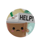 アイスコーヒーカプセルトイ(丸型)（個別スタンプ：7）