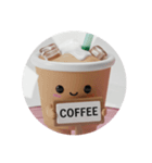 アイスコーヒーカプセルトイ(丸型)（個別スタンプ：8）