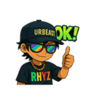 URBEAST-RHYZ Black（個別スタンプ：2）
