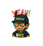 URBEAST-RHYZ Black（個別スタンプ：8）