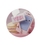 マカロンスマホカプセルトイ(丸型)（個別スタンプ：3）