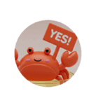 かにかにカプセルトイ(丸型)（個別スタンプ：1）