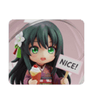 クレープを食べる精霊みなみちゃん（個別スタンプ：5）