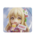 クレープを食べる精霊みなみちゃん（個別スタンプ：6）