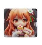 クレープを食べる精霊みなみちゃん（個別スタンプ：7）