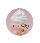 ホイップクリームショートケーキ(丸型)（個別スタンプ：6）