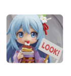 ティラミスを食べる精霊みなみちゃん（個別スタンプ：3）