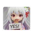 ティラミスを食べる精霊みなみちゃん（個別スタンプ：5）