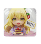 ティラミスを食べる精霊みなみちゃん（個別スタンプ：7）