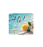 薔薇と海.英語筆記体.Roses and the Sea（個別スタンプ：7）