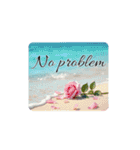 薔薇と海.英語筆記体.Roses and the Sea（個別スタンプ：8）