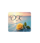 薔薇と海.英語筆記体.Roses and the Sea（個別スタンプ：12）