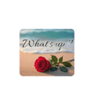 薔薇と海.英語筆記体.Roses and the Sea（個別スタンプ：13）