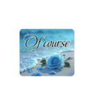 薔薇と海.英語筆記体.Roses and the Sea（個別スタンプ：14）