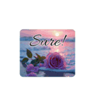 薔薇と海.英語筆記体.Roses and the Sea（個別スタンプ：16）