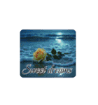 薔薇と海.英語筆記体.Roses and the Sea（個別スタンプ：31）