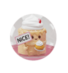 シュークリームを食べるケーキちゃん(丸型)（個別スタンプ：7）