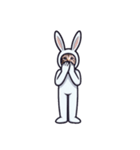 [アレンジ用]うさぎキグルミねこちゃん（個別スタンプ：2）