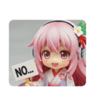 音楽を聴いている精霊みなみちゃん（個別スタンプ：2）