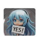 音楽を聴いている精霊みなみちゃん（個別スタンプ：3）