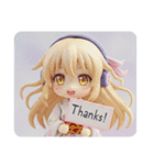 音楽を聴いている精霊みなみちゃん（個別スタンプ：5）