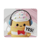 リスニングケーキちゃん(四角型)（個別スタンプ：5）