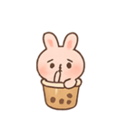 タピオカうさぎBoboの日常（個別スタンプ：1）