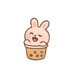 タピオカうさぎBoboの日常（個別スタンプ：4）