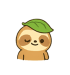 葉帽子ナマケモノ Slowy（個別スタンプ：1）