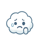 ふわふわ雲ちゃん感情パレード（個別スタンプ：1）