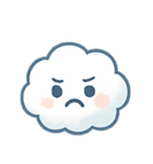 ふわふわ雲ちゃん感情パレード（個別スタンプ：4）