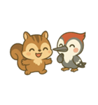 フクロウとリスとキツツキのものがたり（個別スタンプ：2）