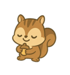 フクロウとリスとキツツキのものがたり（個別スタンプ：15）