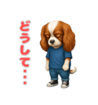 キャバリアの喜怒哀楽スタンプ1（個別スタンプ：3）