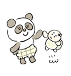 「ぱんつぱんだ」と「かめろんぱん」（個別スタンプ：1）