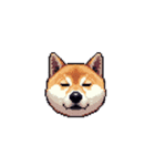 絵文字みたいなドット絵柴犬スタンプ（個別スタンプ：1）